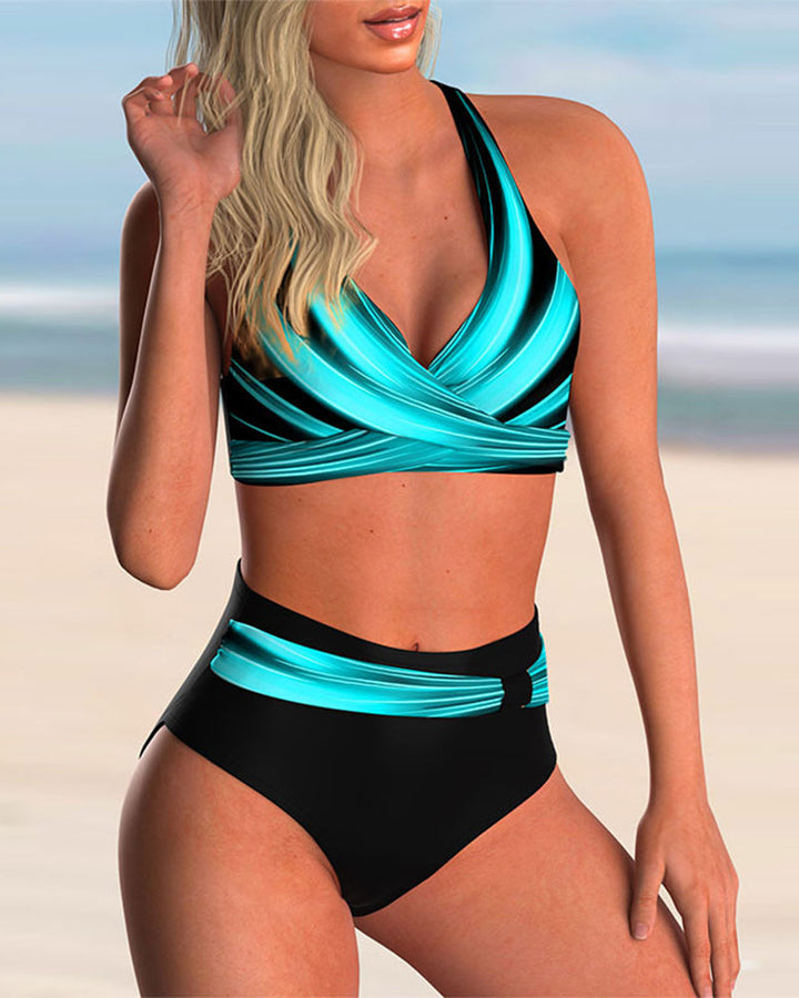 Alma™ | Tryckt Bikiniset med Halterneck