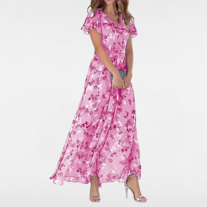 ALTHEA | KORTÄRMAD BLOMMIG KLÄDNAD