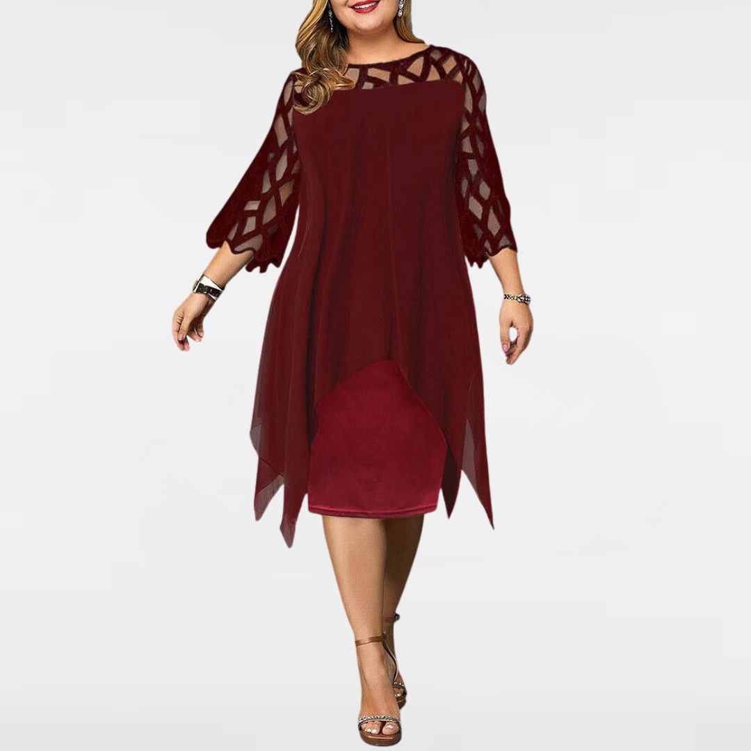 Isabella | Chic Plus Size Midi Klänning För Moderna Kvinnor
