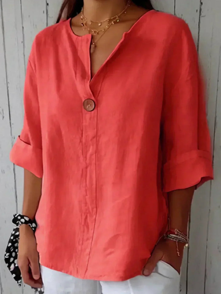 NAYLA™ - Casual V-ringad Blus