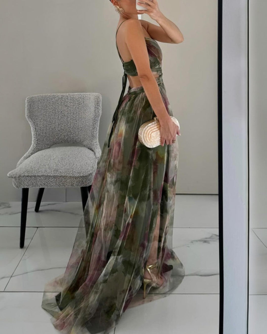 Bella | Elegant Blomster Maxiklänning