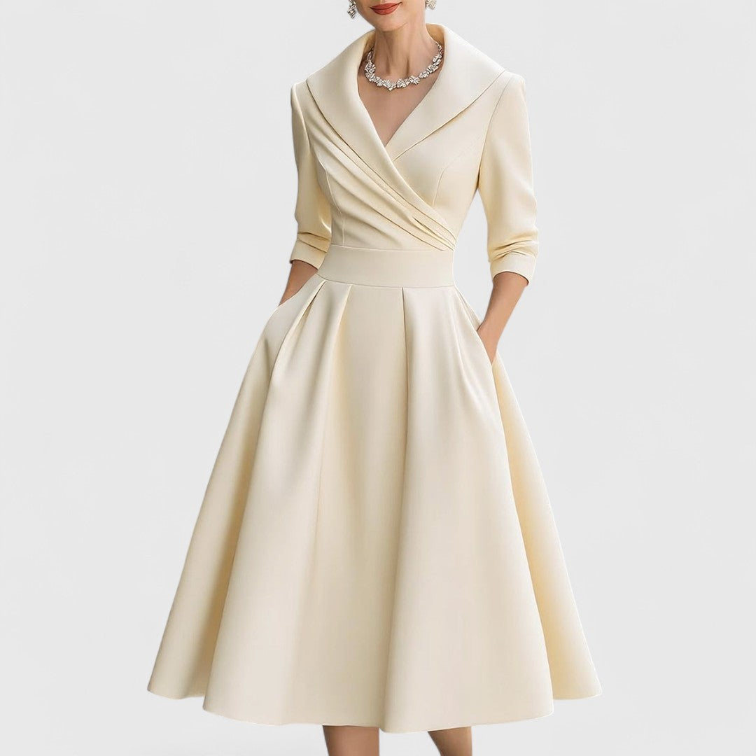 Magdalena - Elegant Midi Klänning