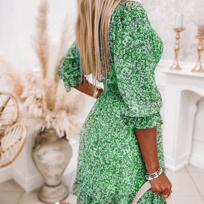 Thessaly™ | Elegant Blomster Maxiklänning