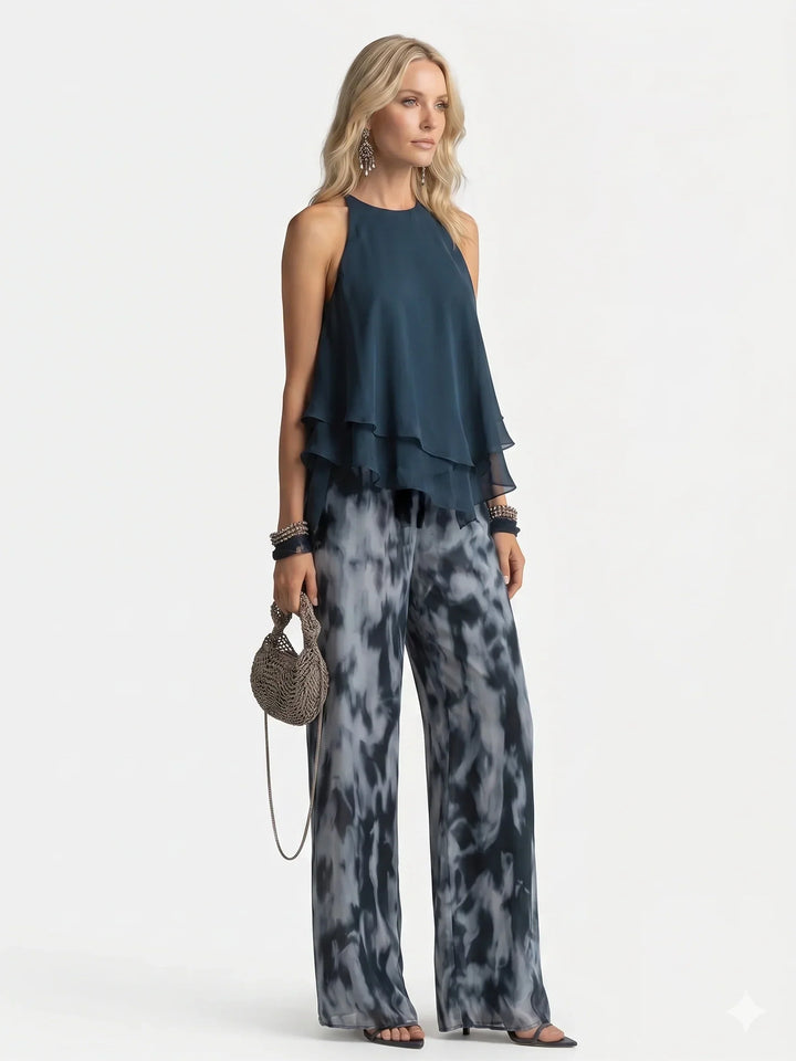 Elegant tvådelat chiffongset