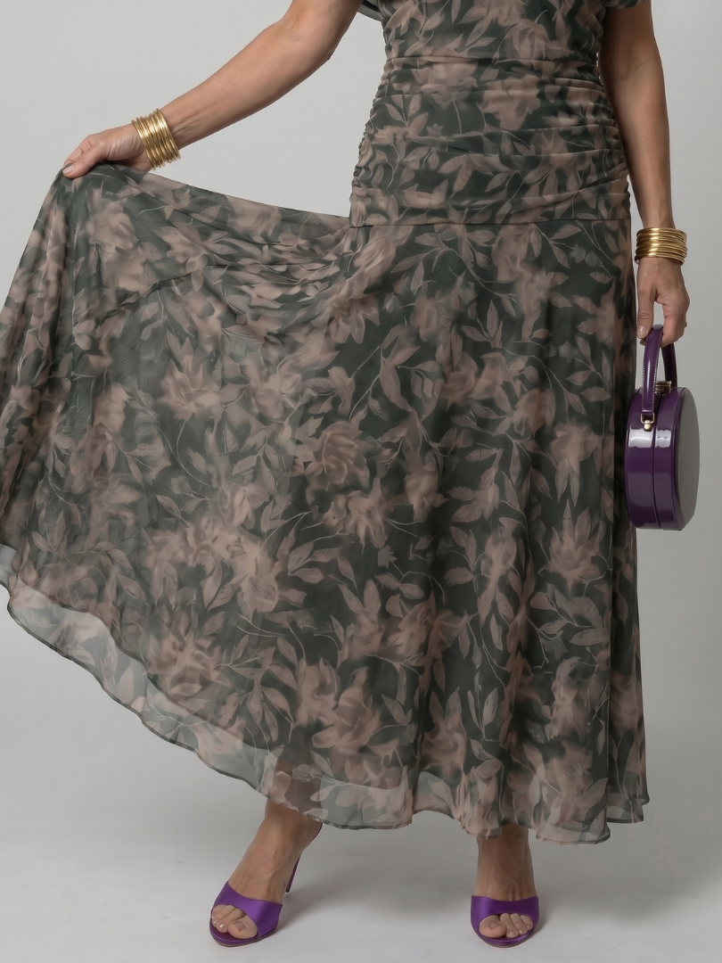 Calen | Off Shoulder Flödande Midiklänning