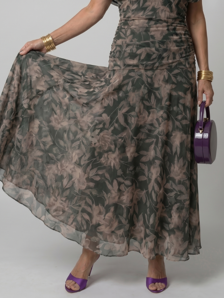 Calen | Off Shoulder Flödande Midiklänning