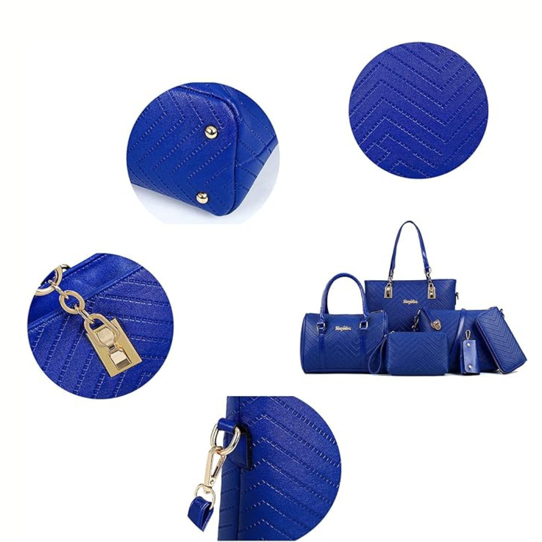 Amanda | Klassisk 6-delars Tote & Crossbody-väskset
