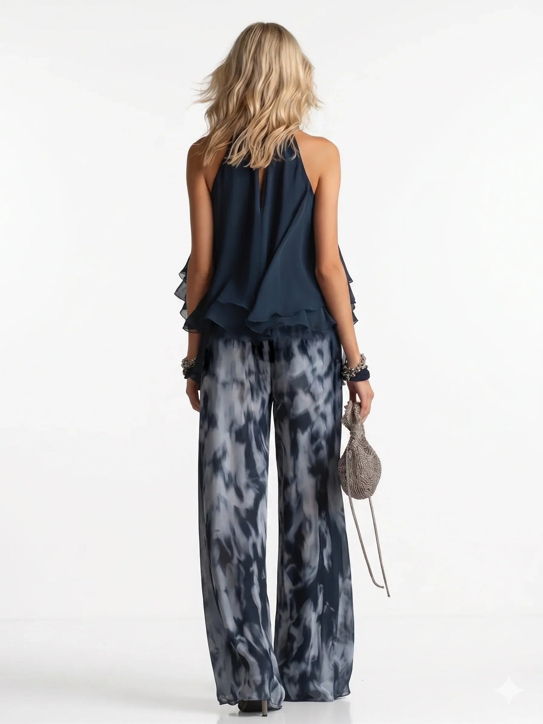 Elegant tvådelat chiffongset