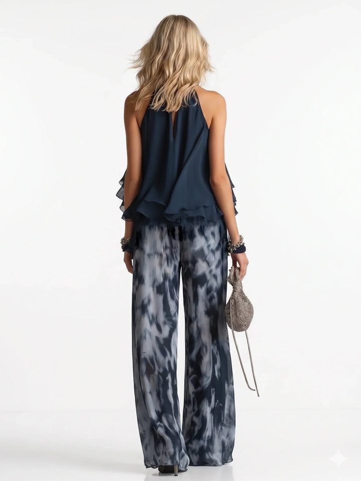 Elegant tvådelat chiffongset