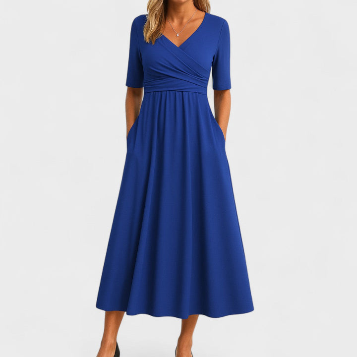 Aleksandra - Elegant Midi Klänning