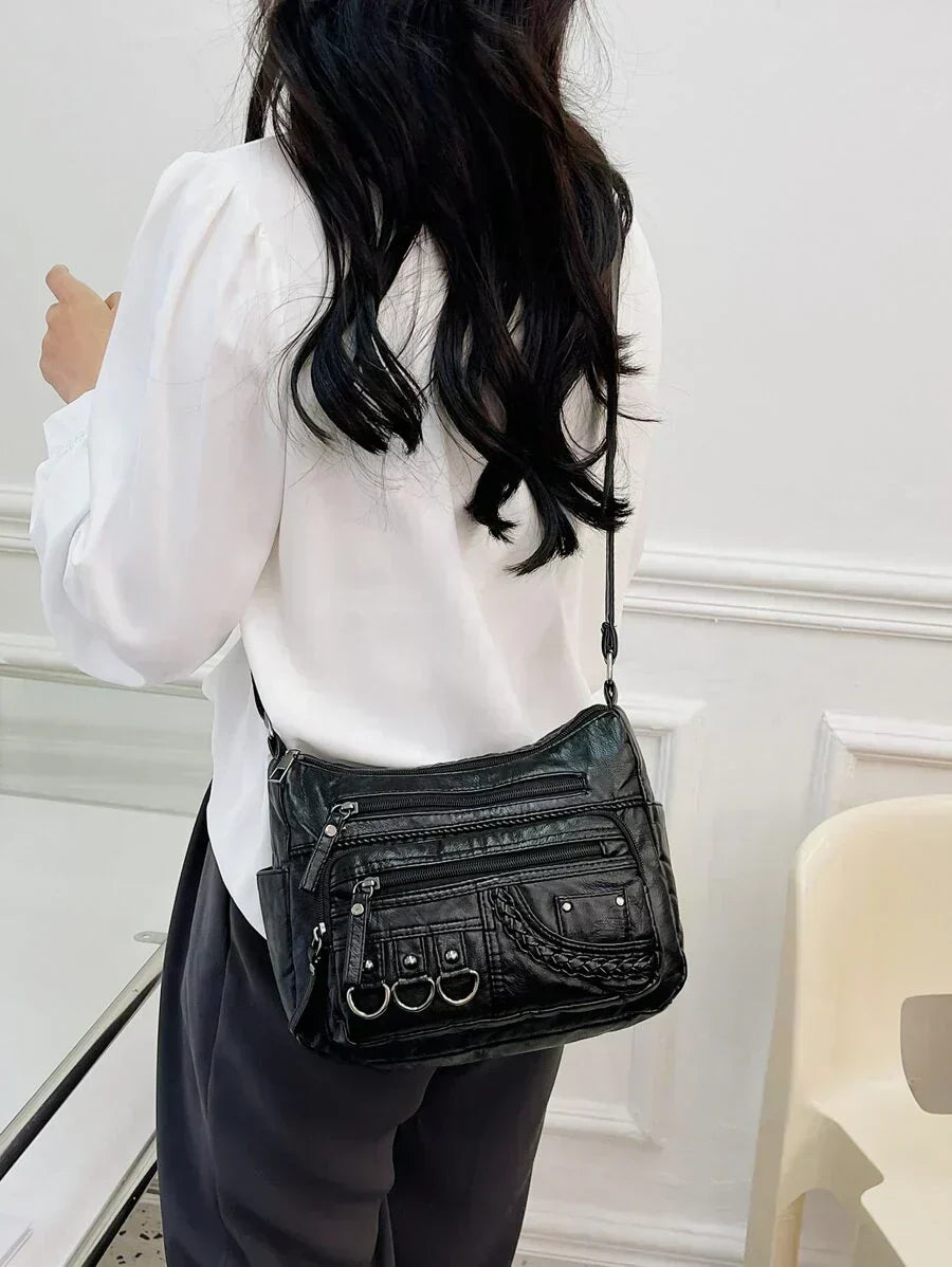 Lilith - Tidlös Multi-Lager Crossbody Väska