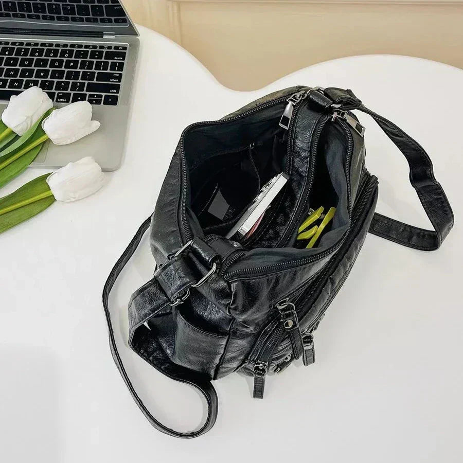 Lilith - Tidlös Multi-Lager Crossbody Väska