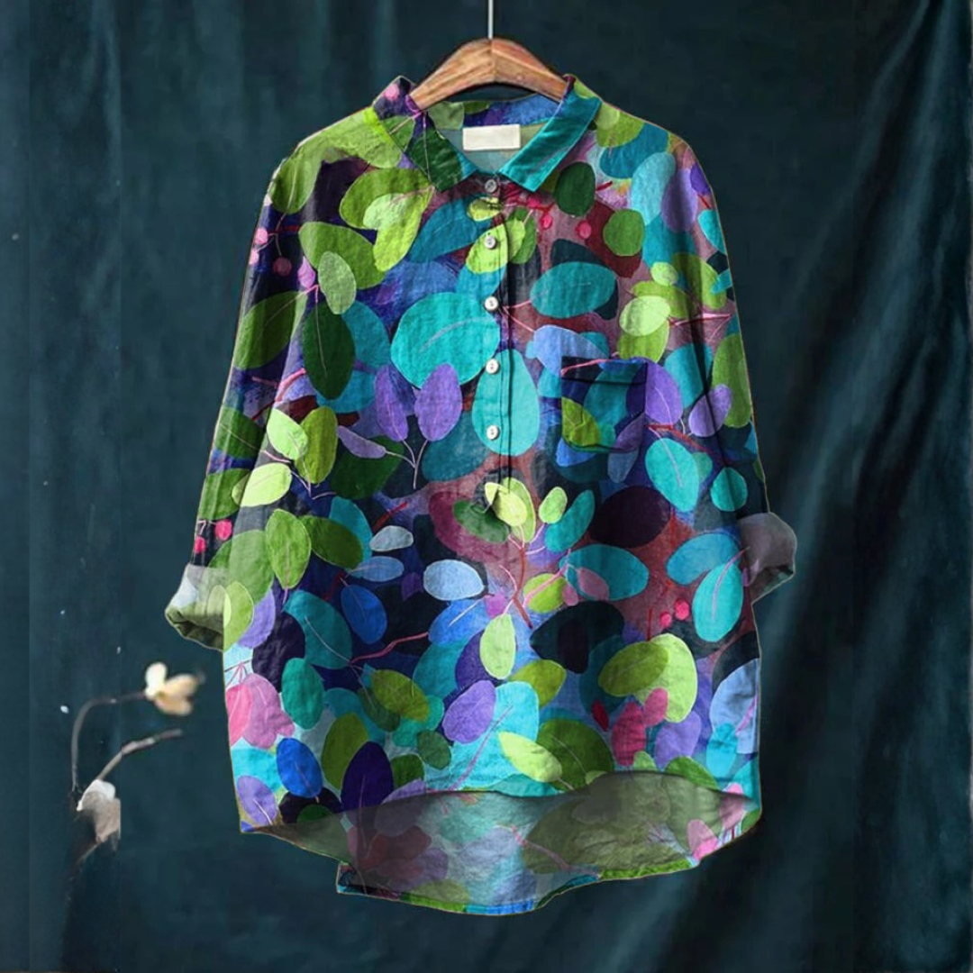 DELACROIX | Diane Elegant Mönstrad Blus