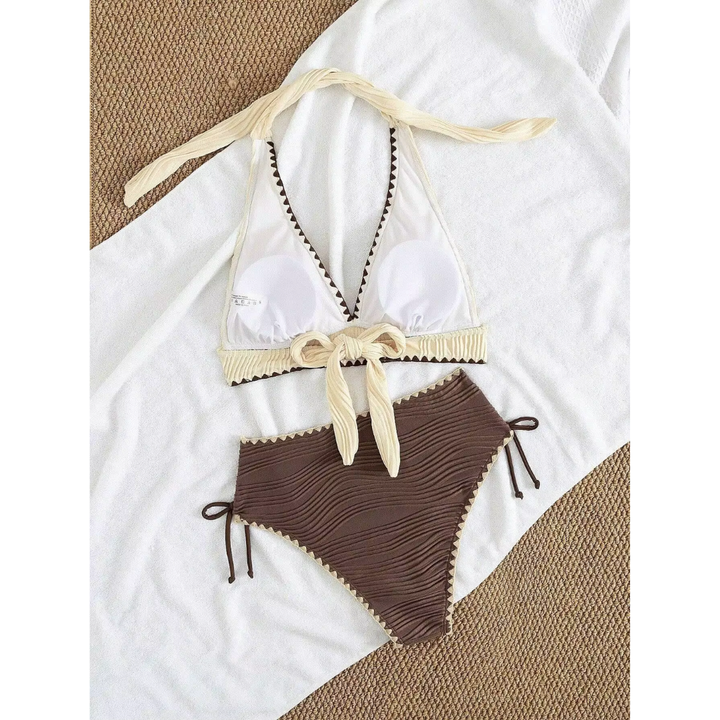 Femke | Boho Bikini med Hög Midja