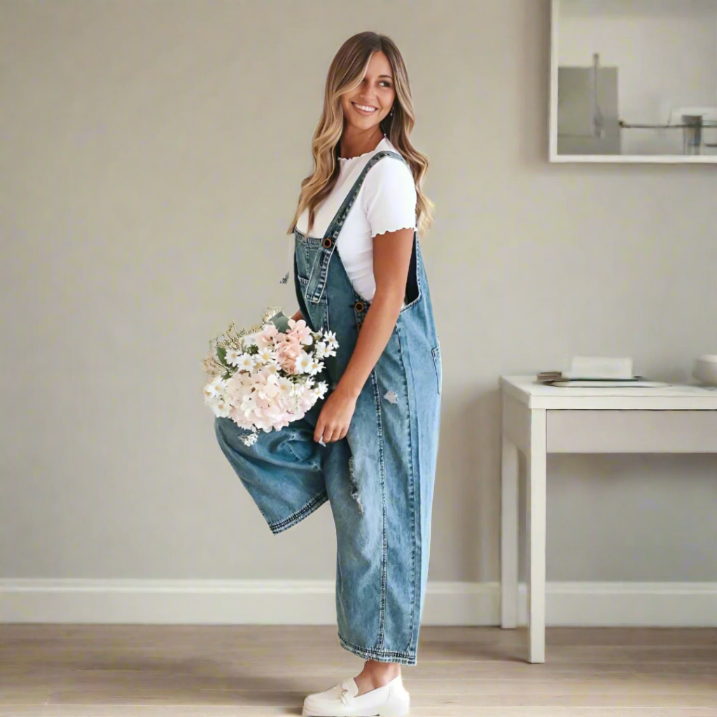 CARMELITA™ – Vintage Tvättad Justerbar Overall