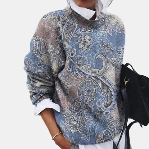 Kryssandra | Tryckt Pullover Tröja