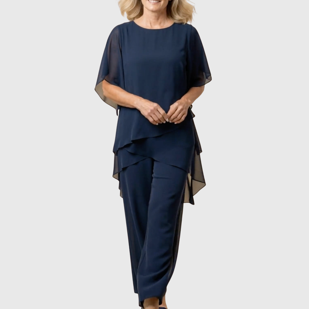 Linda | Set med draperade palazzobyxor