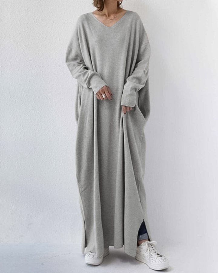 Nora | Elegant Casual V-Ringning Klänning