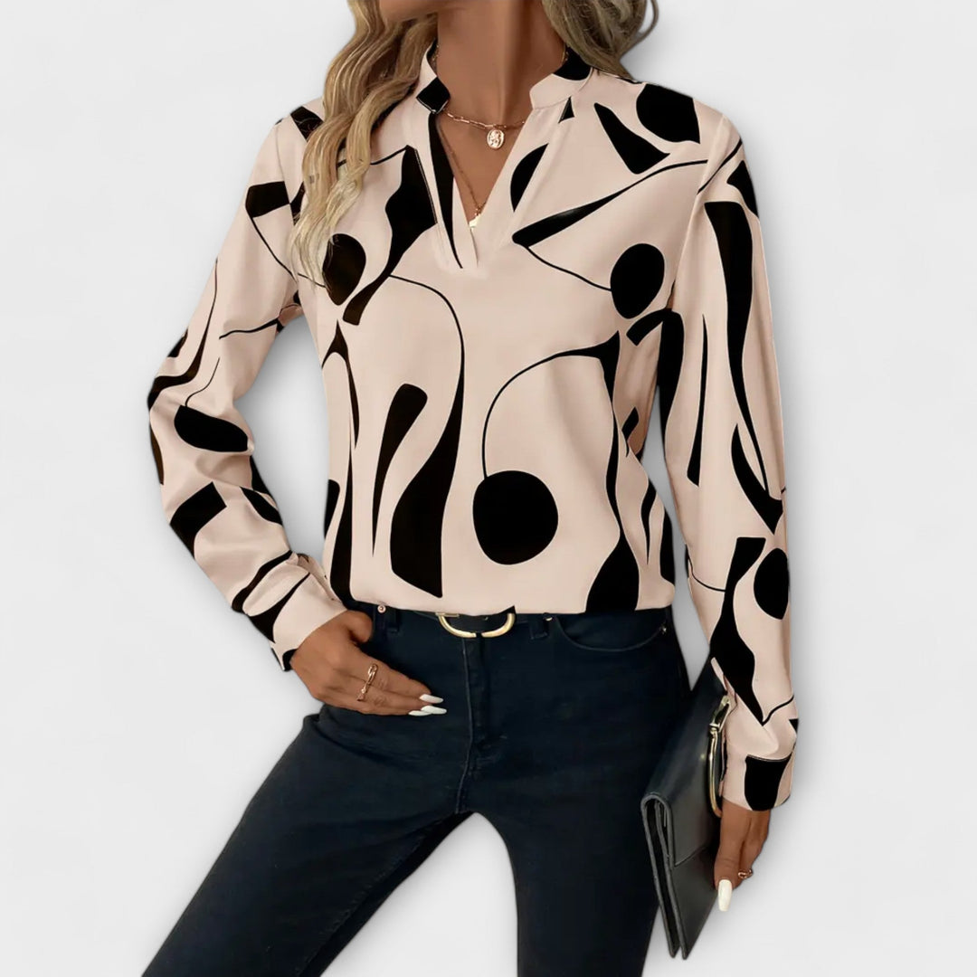 Lara | Elegant Mönstrad Blus