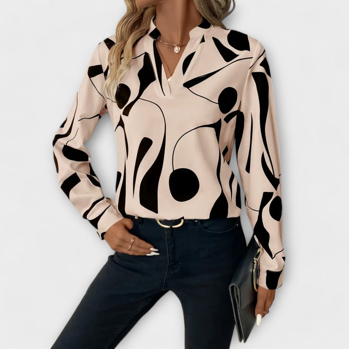 Lara | Elegant Mönstrad Blus