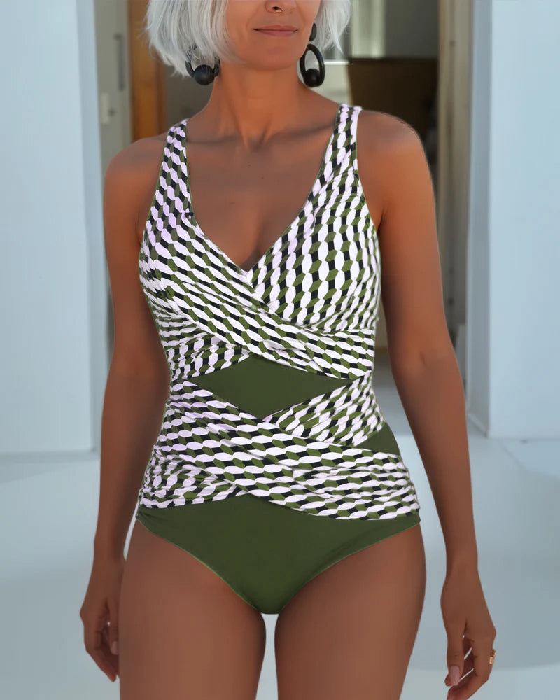 Ashley | Baddräkt med Korsad Design för Resort Casual