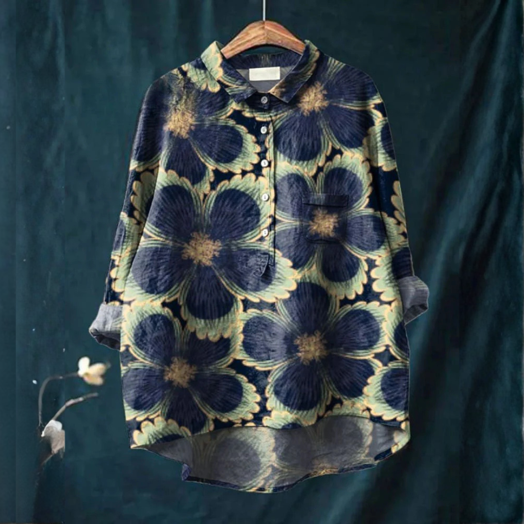 DELACROIX | Delphine Elegant Mönstrad Blus