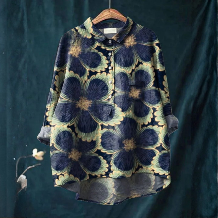 DELACROIX | Delphine Elegant Mönstrad Blus