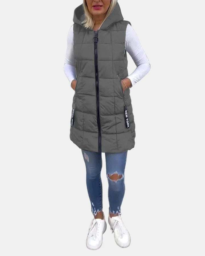 Solene | Ärmlös Vadderad Kappa