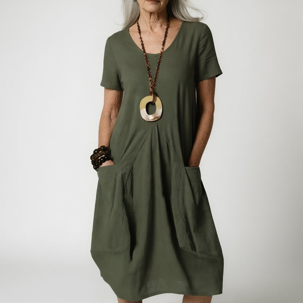 Céline™ | Flytande Klänning Smickrande Mage