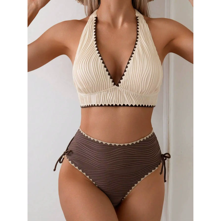 Femke | Boho Bikini med Hög Midja