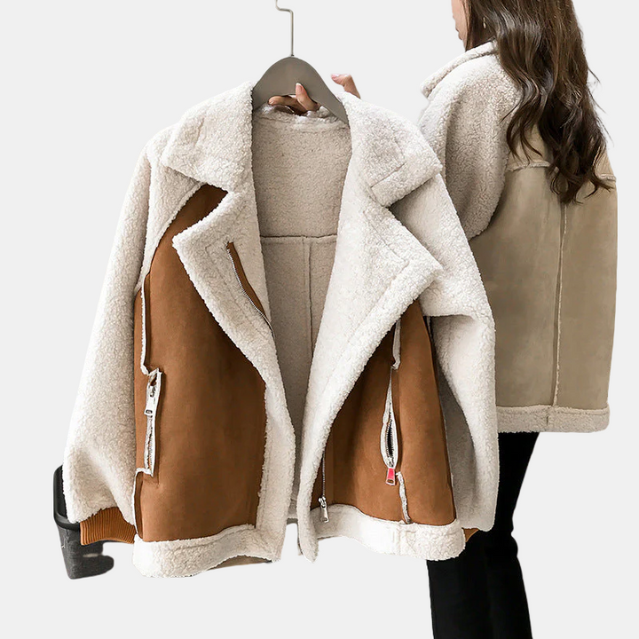 Genevieve | Fuskpäls Zip-Up Jacka