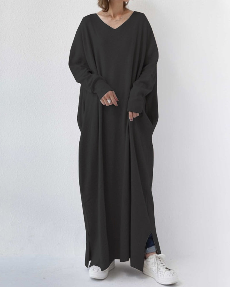Nora | Elegant Casual V-Ringning Klänning
