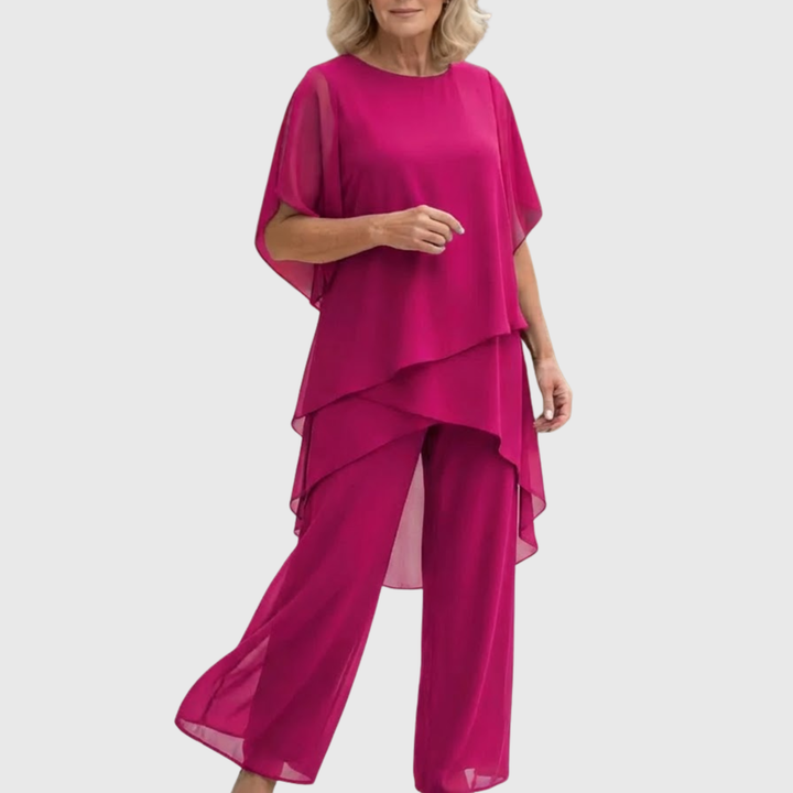 Linda | Set med draperade palazzobyxor