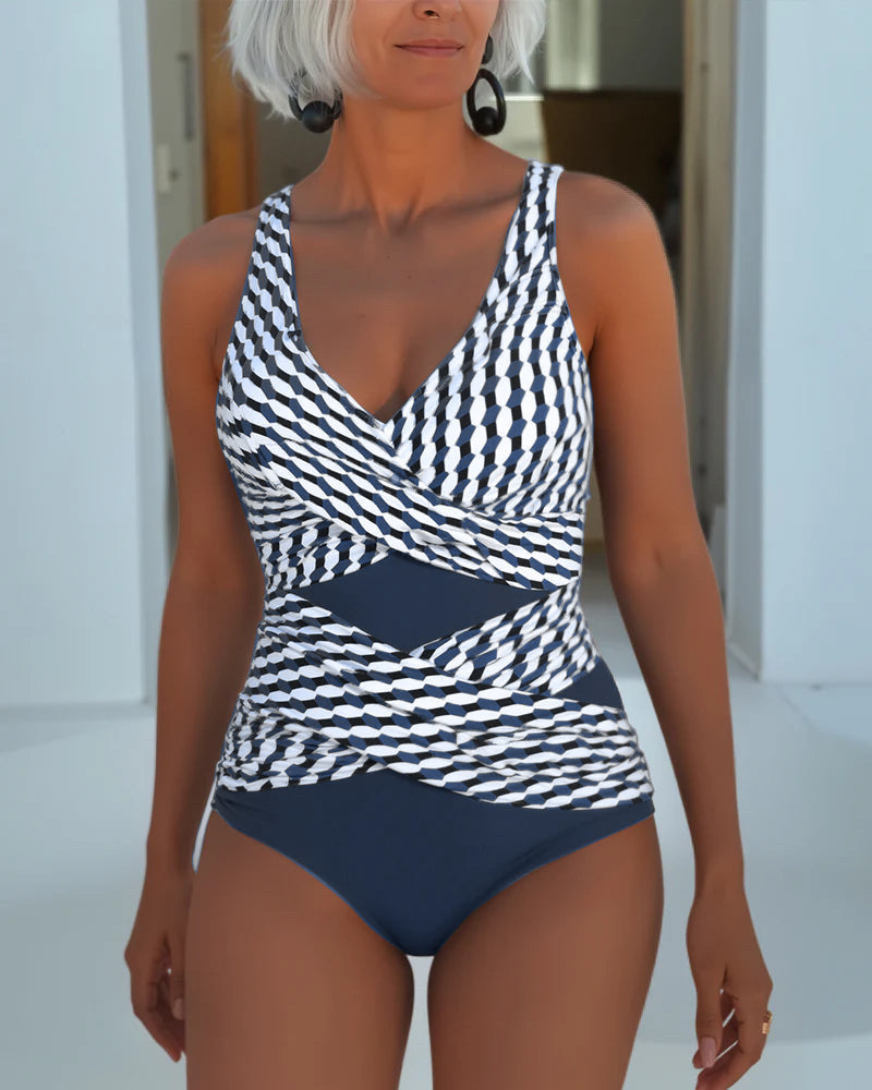 Ashley | Baddräkt med Korsad Design för Resort Casual
