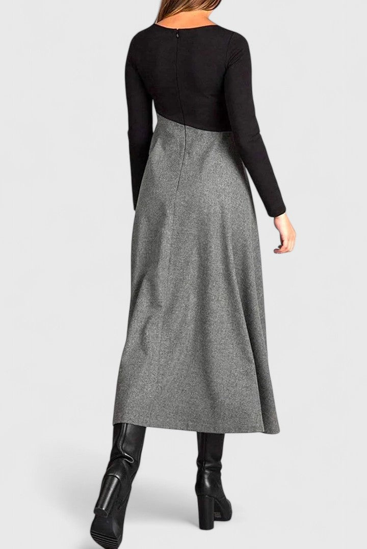 Janet | Elegant Långärmad Maxiklänning