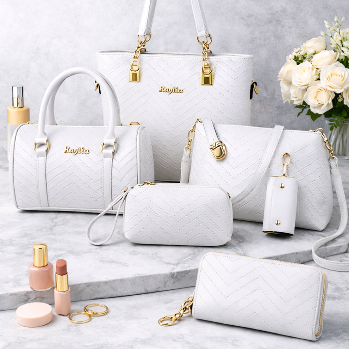 Amanda | Klassisk 6-delars Tote & Crossbody-väskset