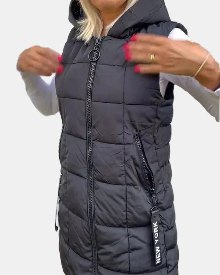 Solene | Ärmlös Vadderad Kappa