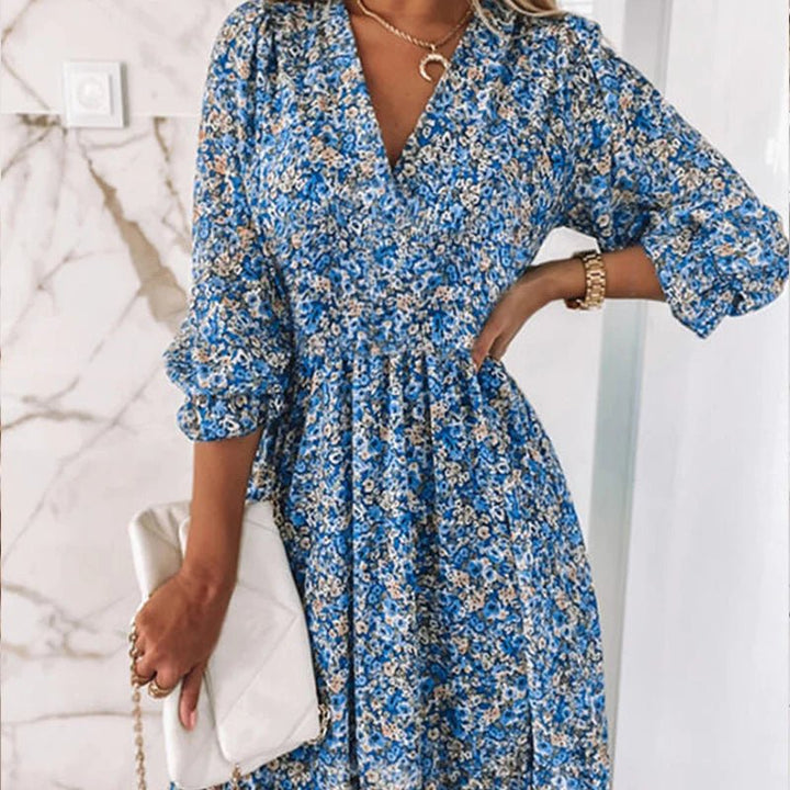 Thessaly™ | Elegant Blomster Maxiklänning