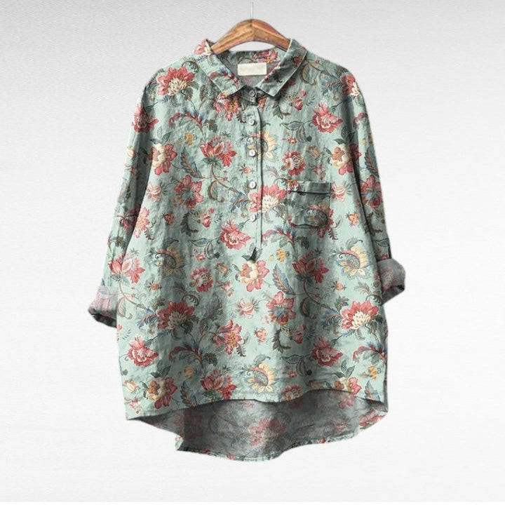 Séraphine | Konstnärlig Blommig Blus