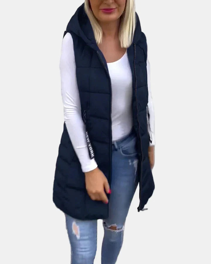 Solene | Ärmlös Vadderad Kappa