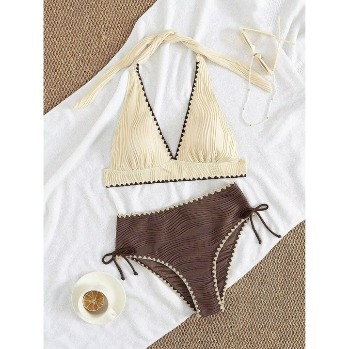 Femke | Boho Bikini med Hög Midja