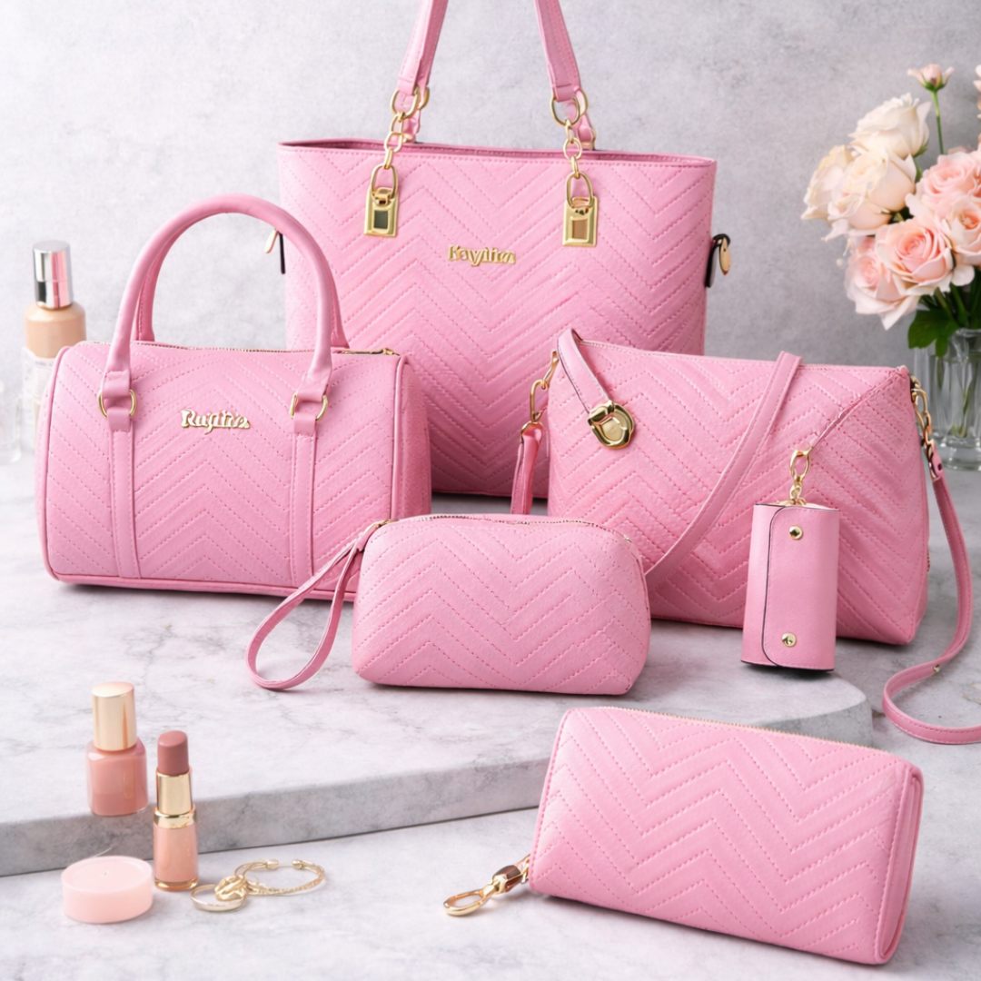 Amanda | Klassisk 6-delars Tote & Crossbody-väskset