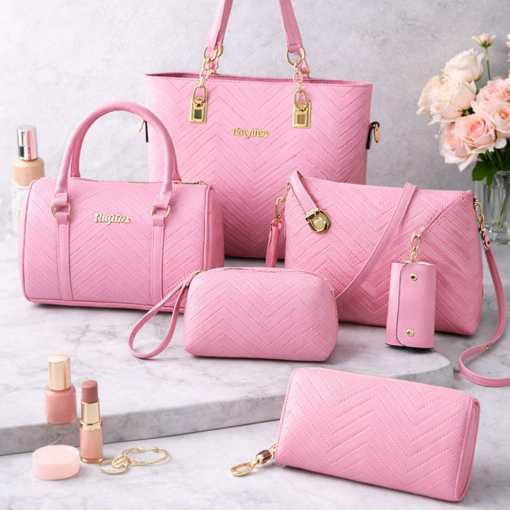 Amanda | Klassisk 6-delars Tote & Crossbody-väskset