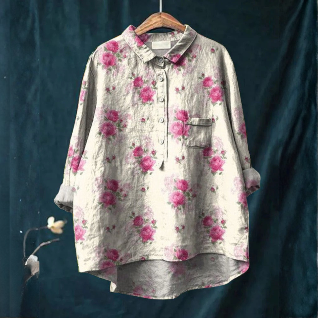 DELACROIX | Margot Elegant Mönstrad Blus
