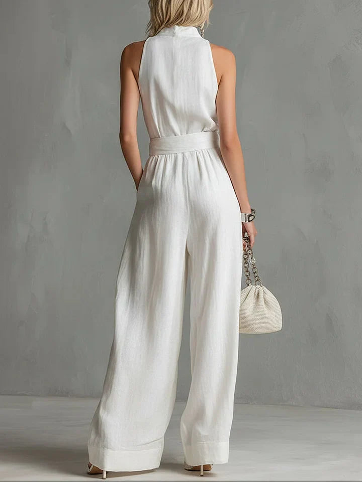 Elegant City Overall – Bältad, Ärmlös, Vida Ben