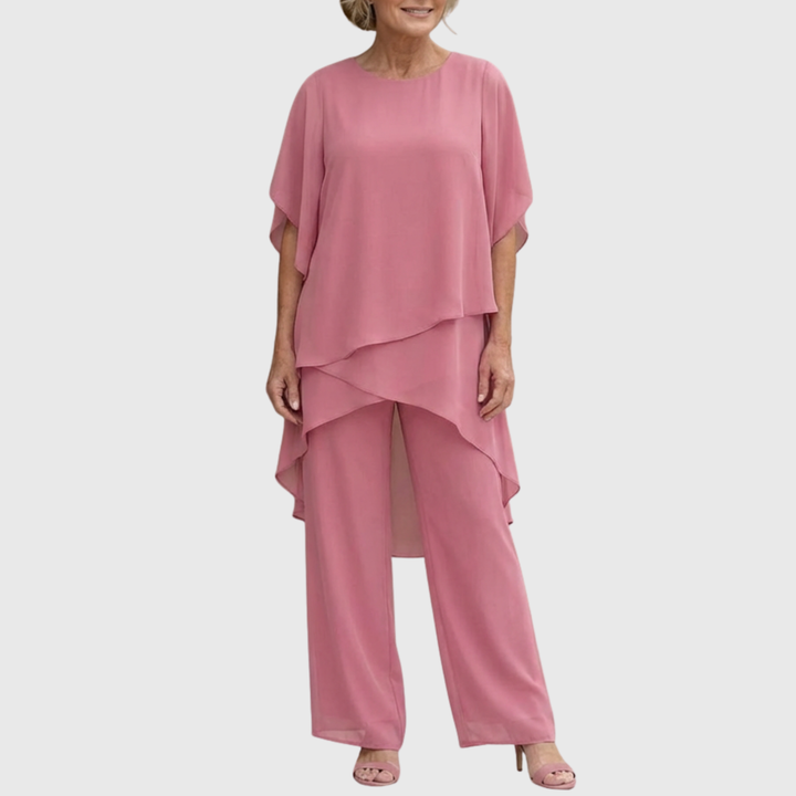 Linda | Set med draperade palazzobyxor