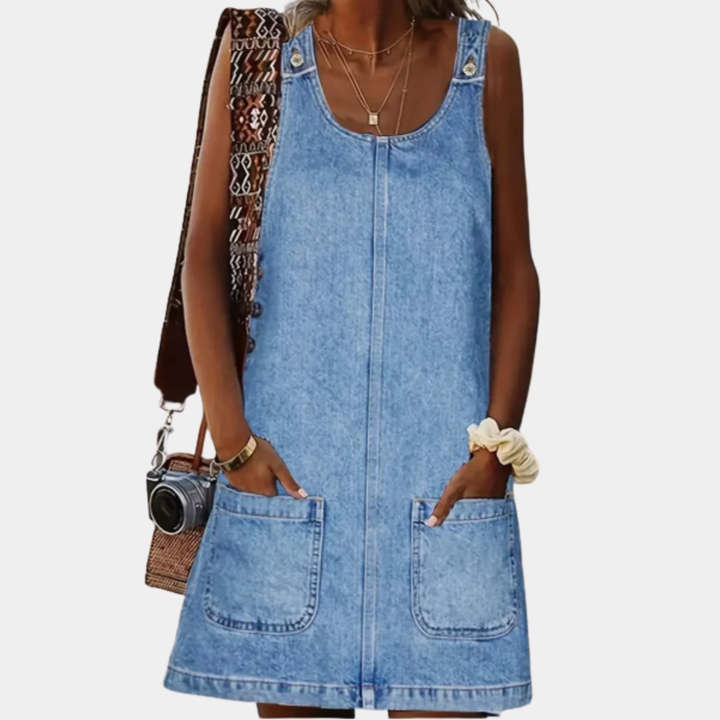 Emma Avslappnad Denimlook Klänning
