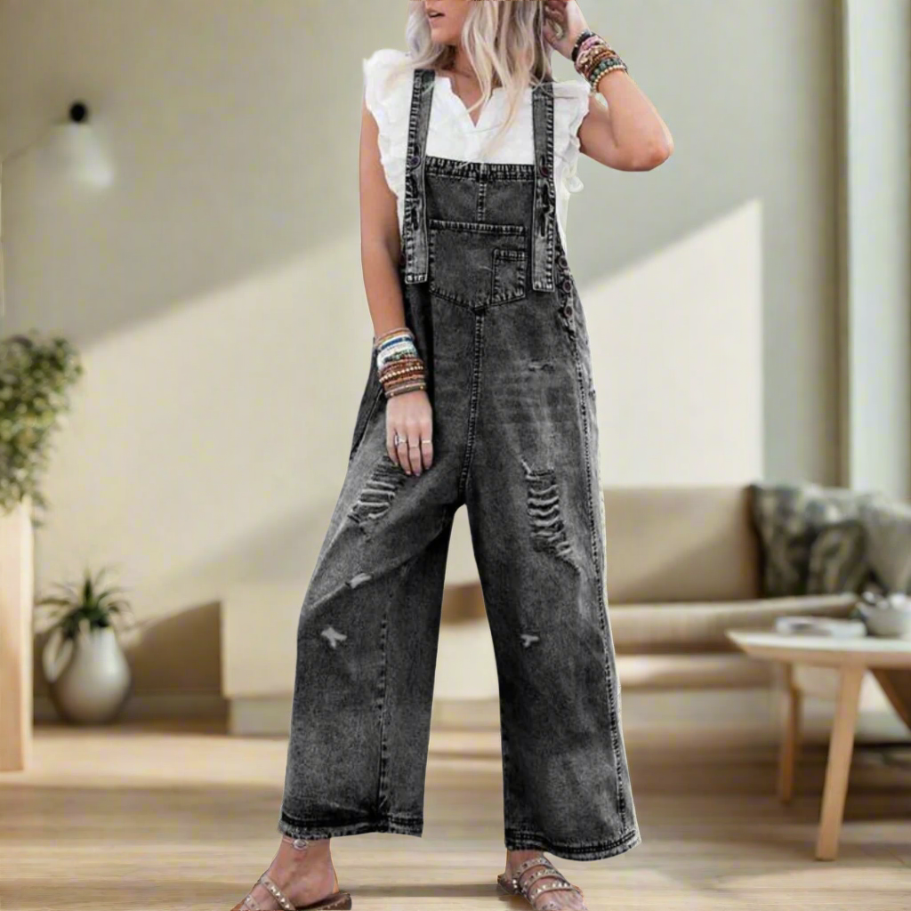CARMELITA™ – Vintage Tvättad Justerbar Overall
