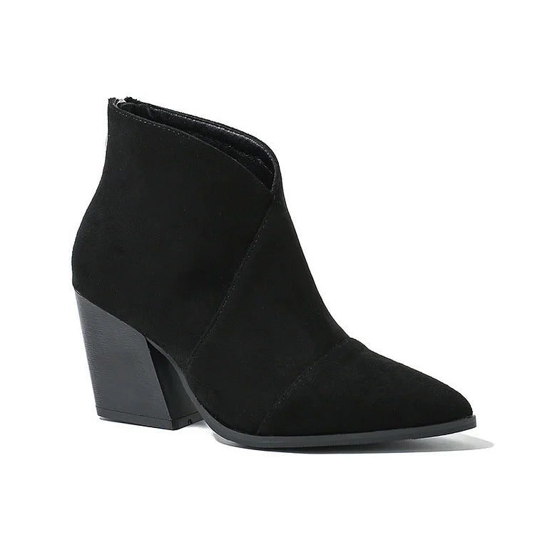 SPETSIG ANKELBOOT MED SUEDE-EFFEKT