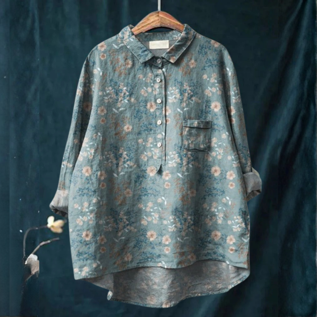 DELACROIX | Thaïs Elegant Mönstrad Blus